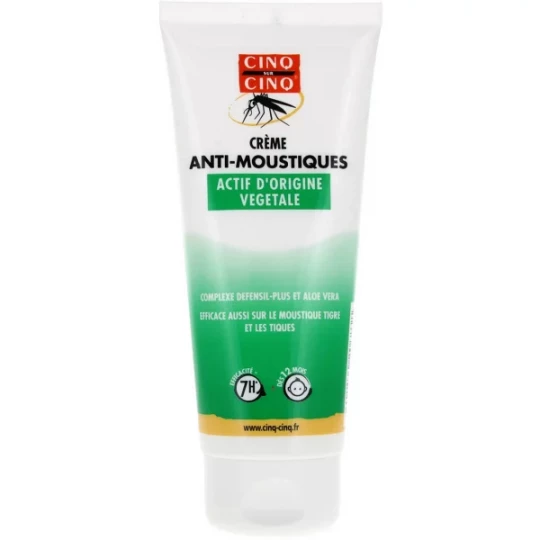 Cinq sur Cinq Natura Crème Anti-Moustiques Peaux Sensibles et Atopiques 100 ml