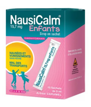 NausiCalm 15,7 mg Sirop Enfant Sachets x 15