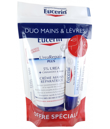 Eucerin Duo Mains 75 ml & Lèvres Sèches 10 ml