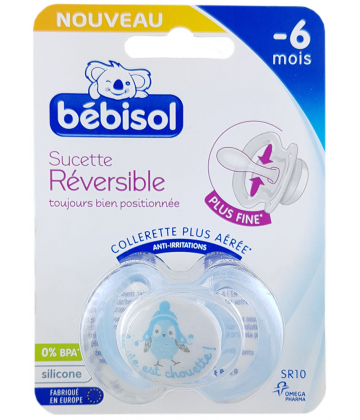 Bébisol Sucette SR10 Réversible Silicone -6 mois