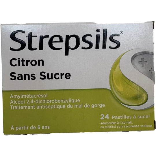 Strepsils Pastilles Citron Sans Sucre x 24