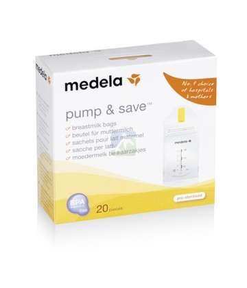 Medela Pump & Save Sachets pour Lait Maternel 20 x 150 ml