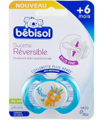Bébisol Sucette SR20 Réversible Silicone +6 mois