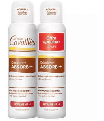 Rogé Cavaillès Déodorant Absorb+ Homme Spray 2 x 150 ml