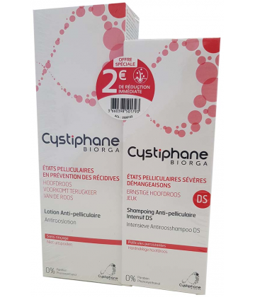 Cystiphane Biorga Shampooing Anti-pelliculaire Intensif DS 200 ml + Lotion Anti-Pelliculaire 200 ml