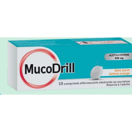 Mucodrill 600 mg Sans Sucre Comprimés x 10