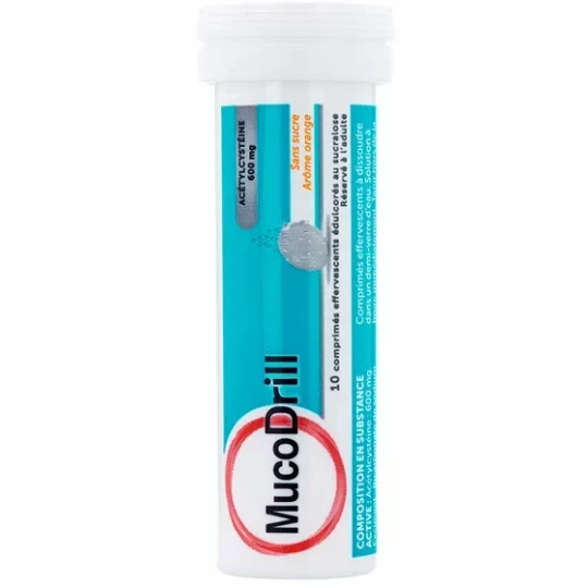 Mucodrill 600 mg Sans Sucre Comprimés x 10 - image 3