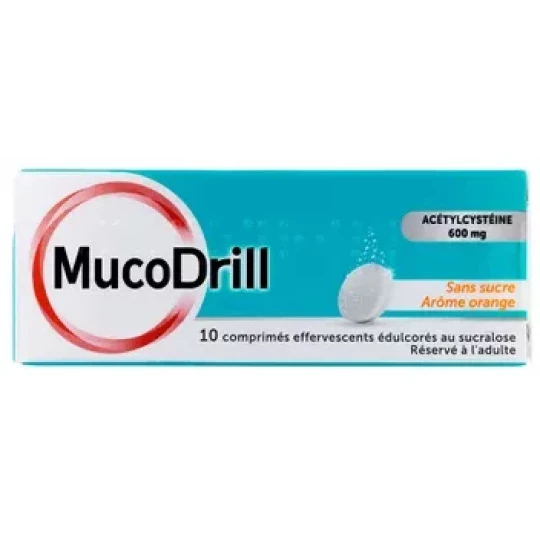 Mucodrill 600 mg Sans Sucre Comprimés x 10 - image 5