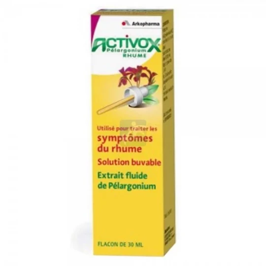 Activox Rhume Pélargonium Gouttes 30 ml