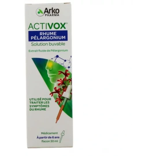 Activox Rhume Pélargonium Gouttes 30 ml - image 2