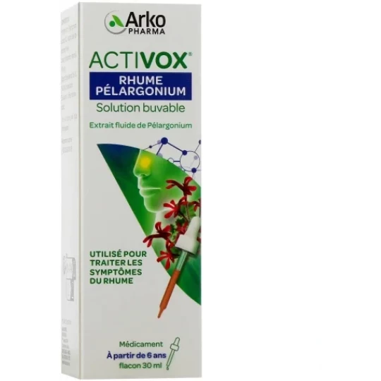 Activox Rhume Pélargonium Gouttes 30 ml