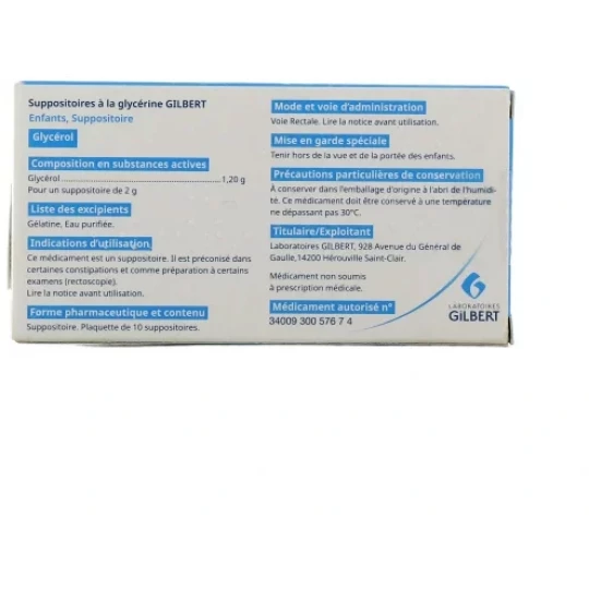 Gilbert Enfant Suppositoires x 10 - image 2