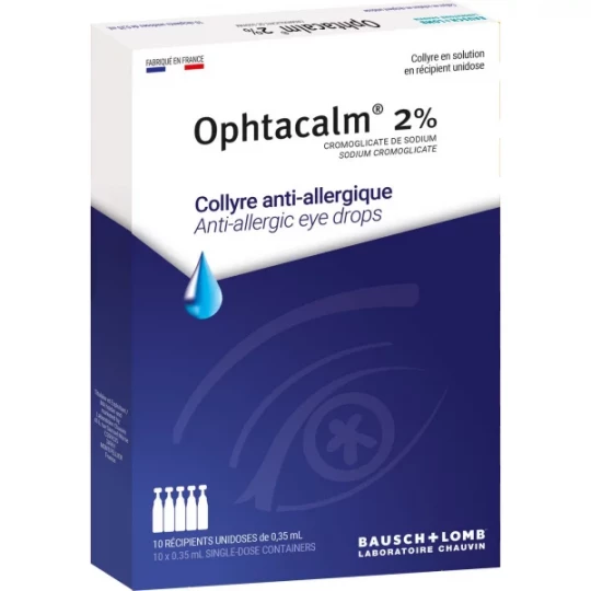 Ophtacalm 2 % Collyre Unidoses x 10