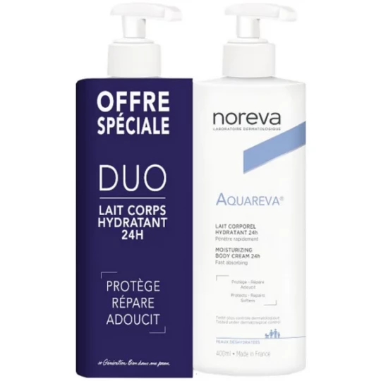 Noreva Aquareva Lait Corporel Hydratant 24h 2 x 400 ml