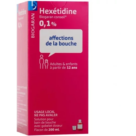Hexétidine Biogaran 0,1% 200 ml