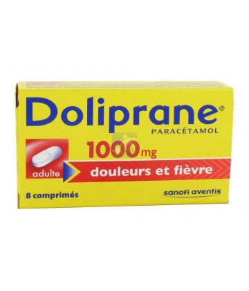 Doliprane 1000 mg comprimés x 8