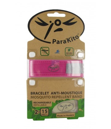 Para'Kito Bracelet Anti-Moustique Fuchsia