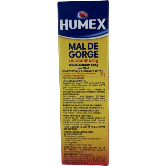 Humex Mal de Gorge Collutoire 35 ml