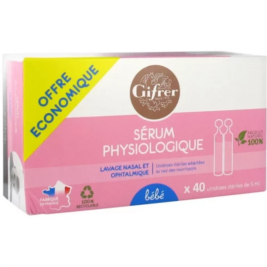 Gifrer Sérum Physiologique 40 x 5 ml