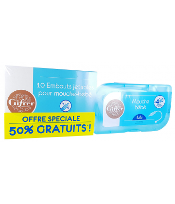 Gifrer Mouche Bébé + 14 Embouts Jetables