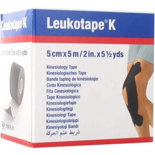 Leukotape K Noir 5 cm x 5 m