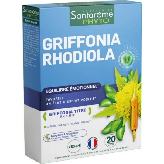 Santarome Griffonia Rhodiola Ampoules x 20