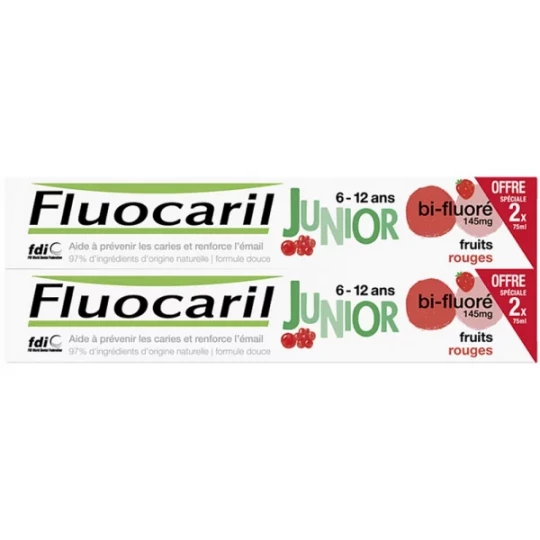 Fluocaril Junior Dentifrice Fruits Rouges 6-12 ans