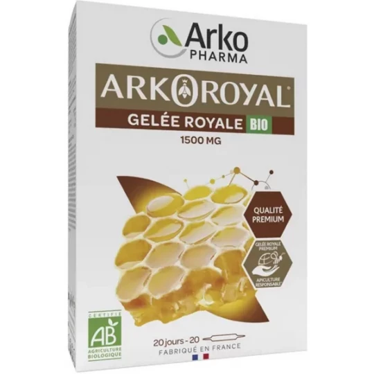 ArkoRoyal Gelée Royale 1500 mg Bio x 20