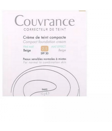 Avène Couvrance Crème de Teint Compacte Fini Mat Beige n° 2.5