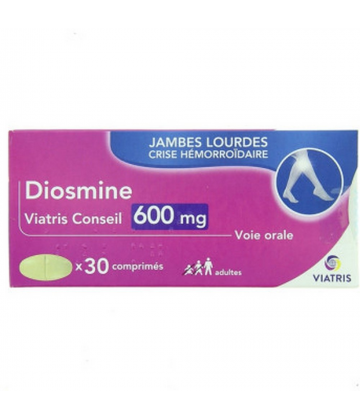Diosmine Mylan Viatris 600 mg Comprimés x 30