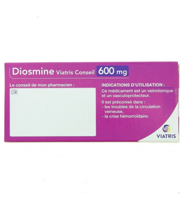 Diosmine Mylan Viatris 600 mg Comprimés x 30
