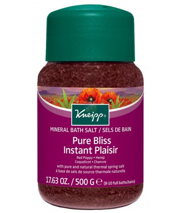 Kneipp Sels de Bain Instant Plaisir Coquelicot Chanvre 500 g