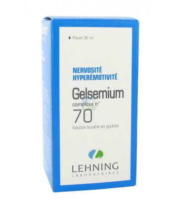 Lehning n°70 Gelsemium Nervosité Hyperémotivité 30 ml