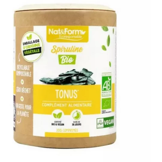 Nat&Form Spiruline 500 mg Tonus Bio