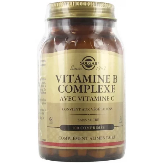 Solgar Vitamine B Complexe avec Vitamine C Comprimés x 100