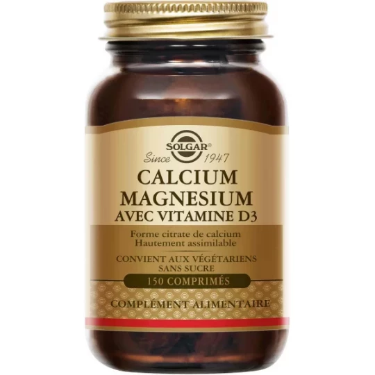 Solgar Calcium Magnésium Vitamine D Comprimés x 150