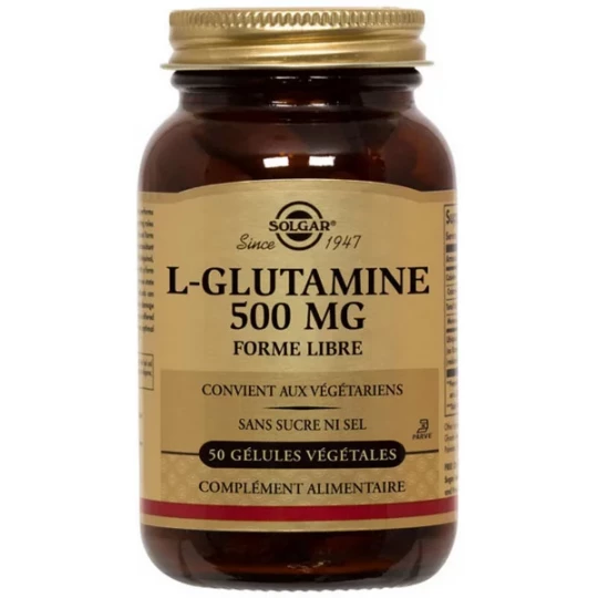Solgar L-Glutamine 500 mg Gélules Végétales x 50