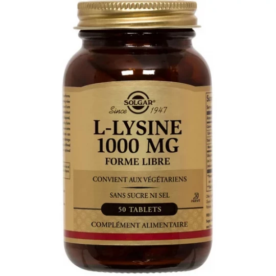 Solgar L-Lysine 1000 mg Comprimés x 50