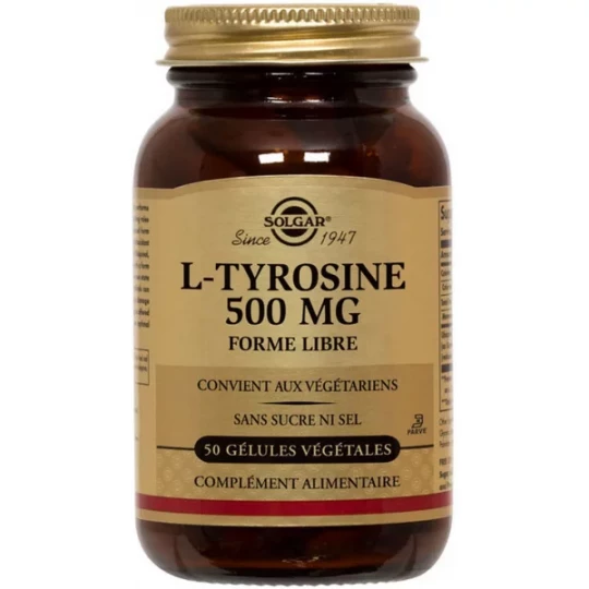 Solgar L-Tyrosine 500 mg Gélules Végétales x 50