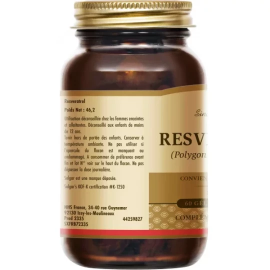 Solgar Resveratrol Gélules Végétales x 60 - image 3