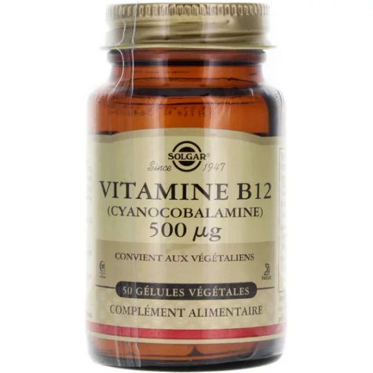 Solgar Vitamine B 12 500 mcg Gélules Végétales x 50