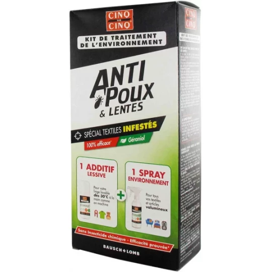 Cinq sur Cinq Kit de Traitement de l'environnement Anti-Poux & Lentes