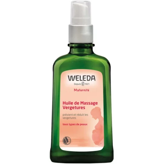 Weleda Maternité Huile de Massage Vergetures Flacon-Pompe 100 ml