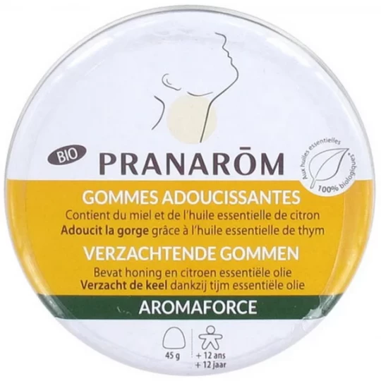 Pranarôm Aromagom Gommes Adoucissantes Gorge Bio 45 g