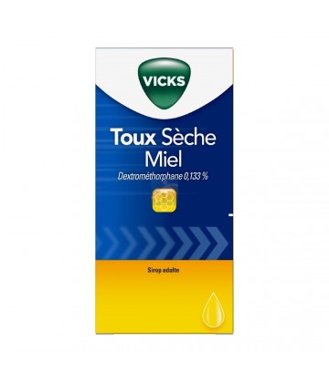 Vicks Sirop Toux Sèche Miel 180 ml