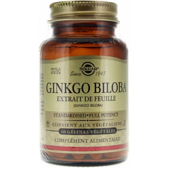 Solgar Ginkgo Biloba Gélules Végétales x 60