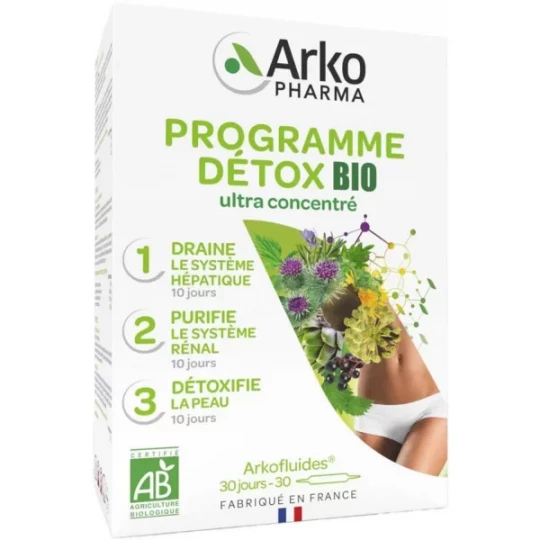 Arkofluides Programme Détox Triple Action Bio x 30