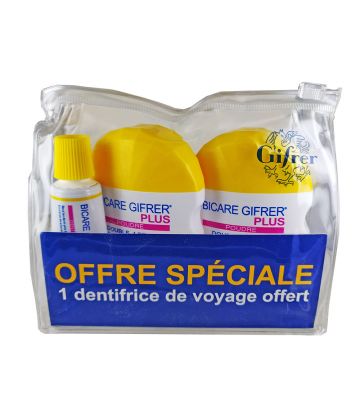 Gifrer Trousse Bicare Plus 2 x 60 g + Dentifrice de Voyage Offert