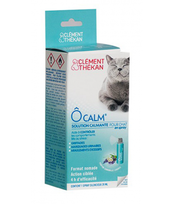 Clément Thékan Ô Calm Solution Calmante pour Chats Diffuseur + 1 Recharge 44 ml
