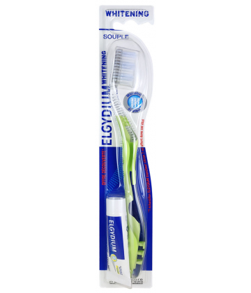 Elgydium Blancheur Brosse à Dents Souple + Mini Dentifrice OFFERT